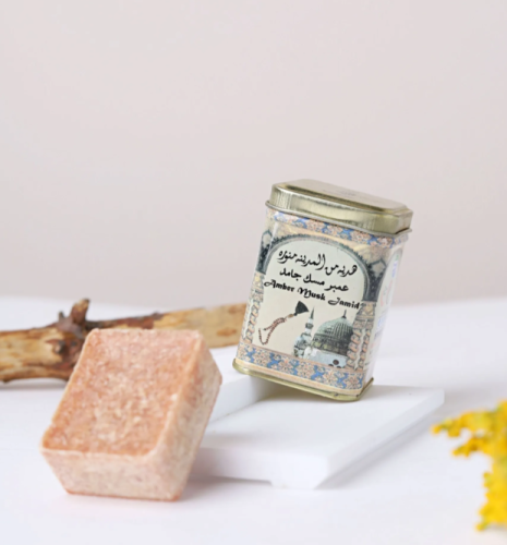 Твердые сухие духи в жестяной банке (Amber Jamid & Musk Jamid) - амбра и мускус / 25гр., Hemani фото 2